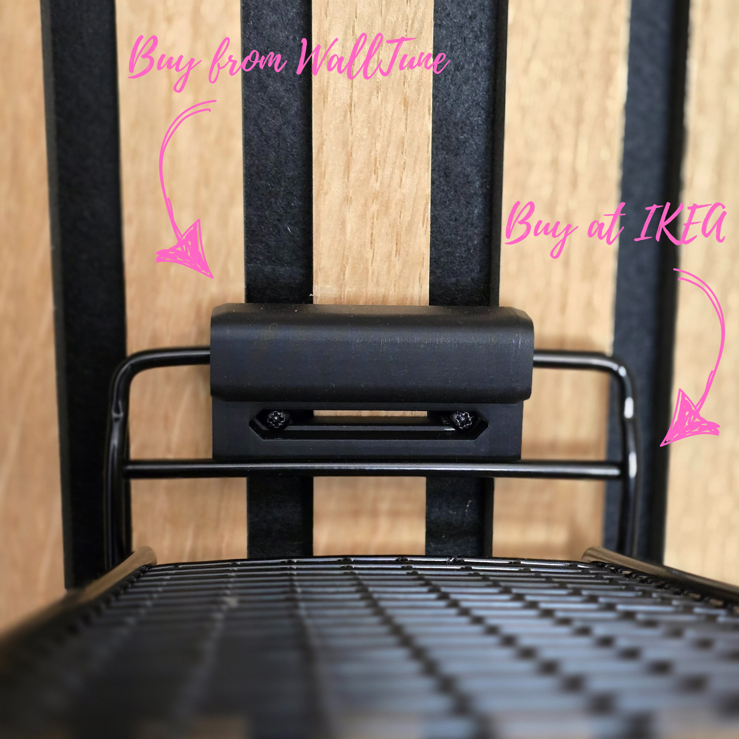 Acoustic Panel Shoe Rack Mount for IKEA SKOSTALL - Installation type: Wall Clip