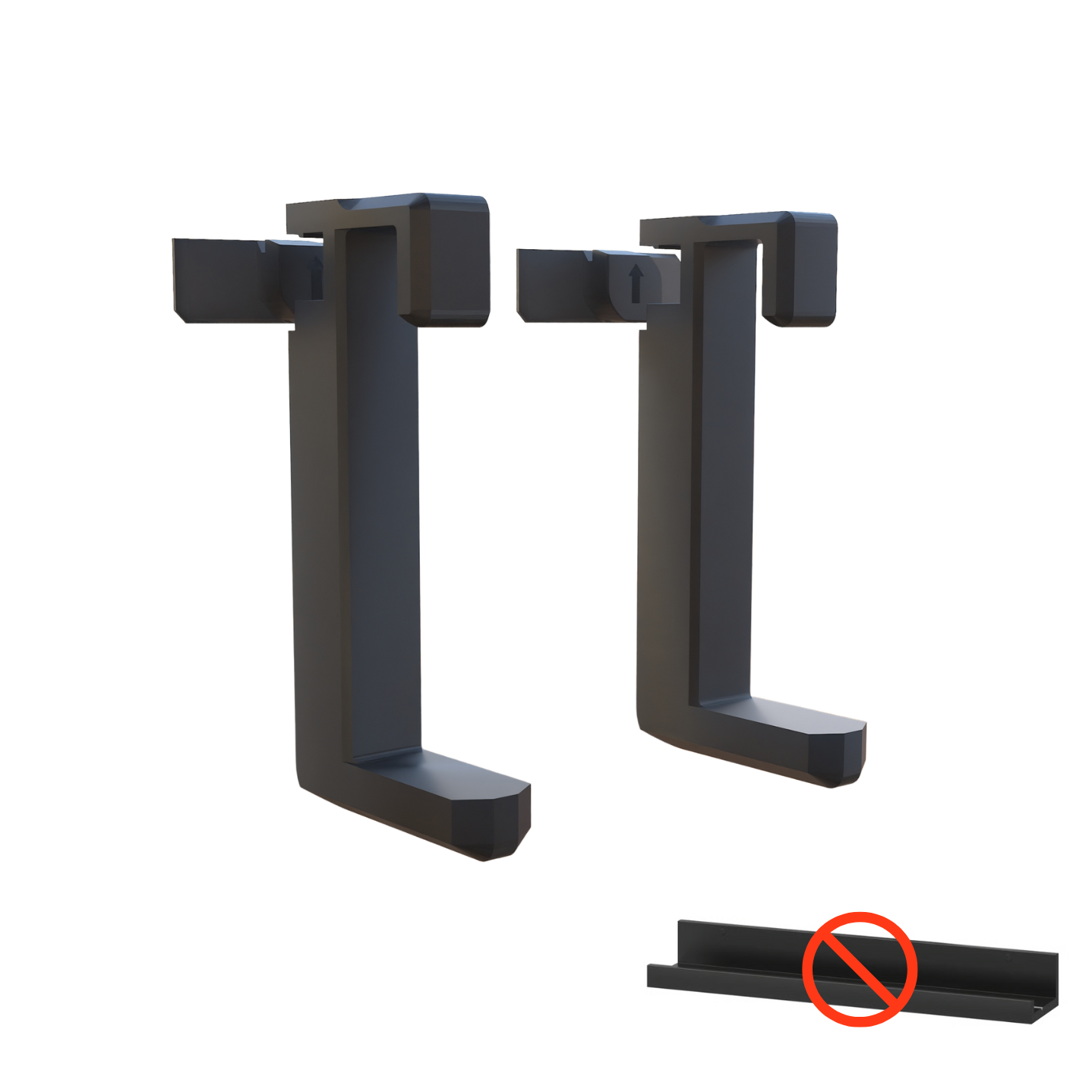 Shelf Brackets for IKEA MOSSLANDA Picture Ledge - Installation Type: Wall Clip