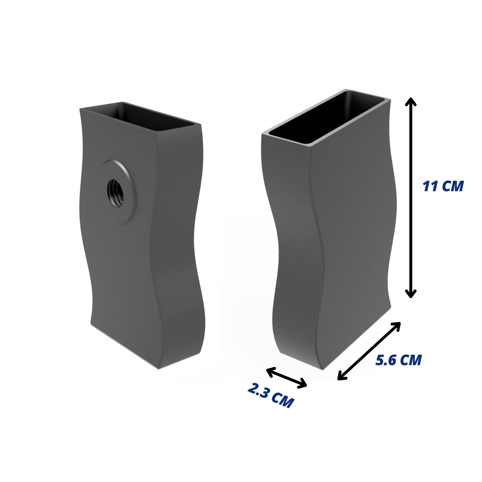 Acoustic panel vase for dried flowers - Installation type: Wall Clip