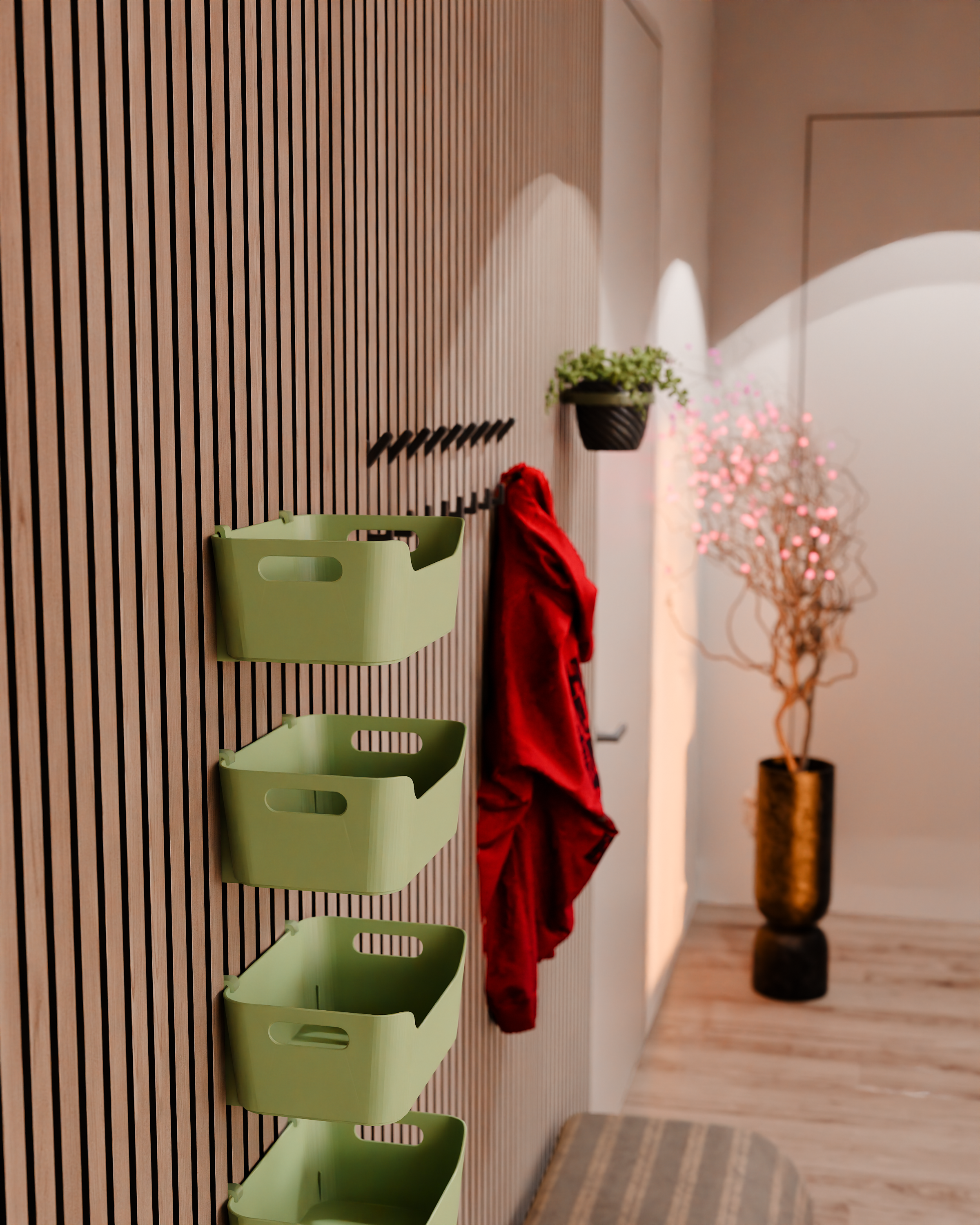 Acoustic Panel Brackets for IKEA UPPDATERA Organizer - Installation method: Wall Clip