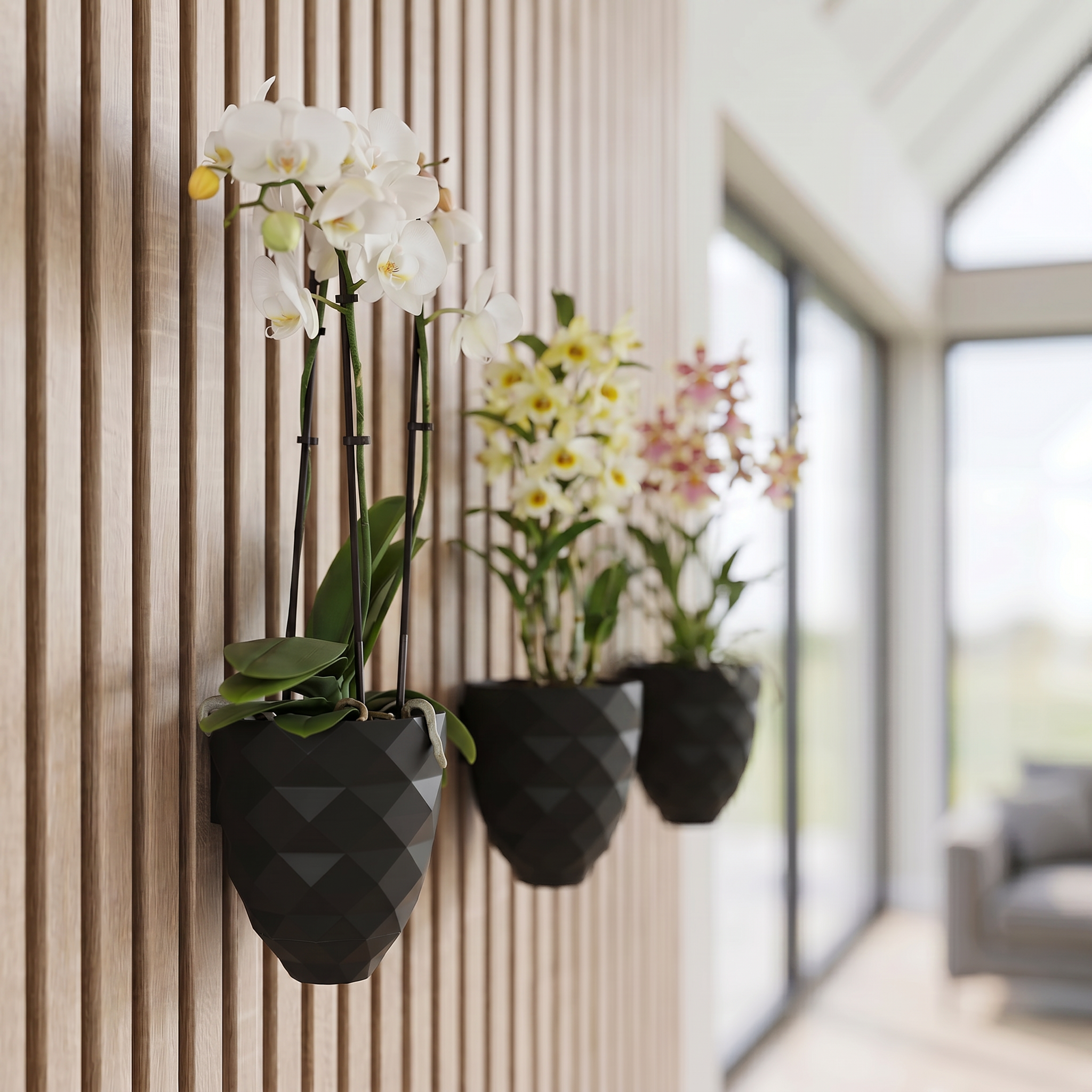 Plant vase for acoustic panels