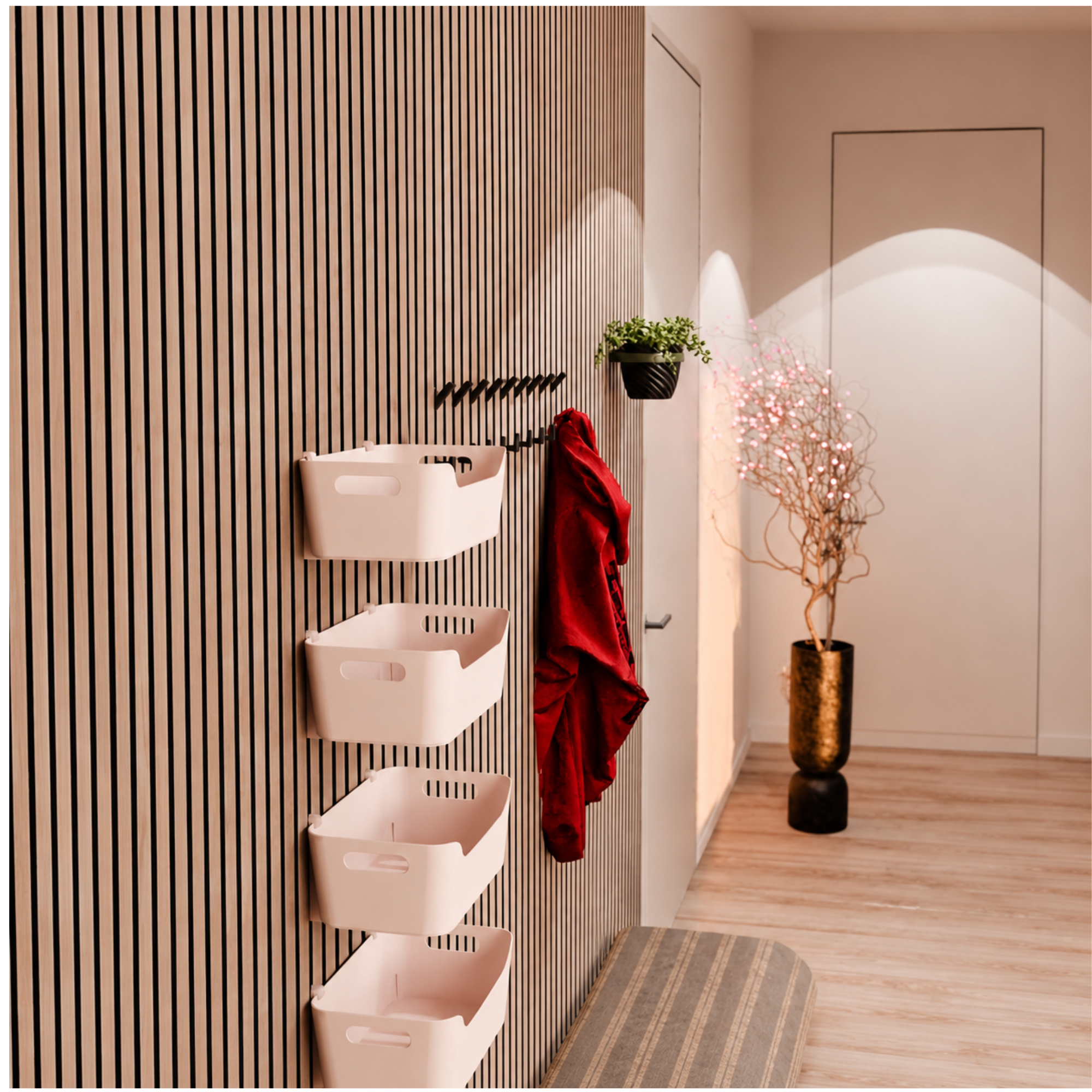 Panel Brackets for IKEA UPPDATERA Organizer (24 × 17 cm) - Installation: Wall Clip
