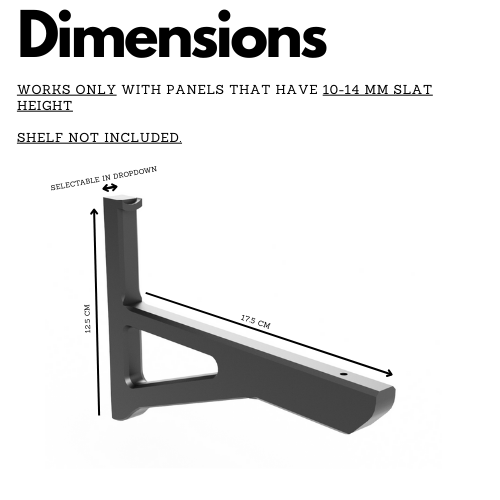 Shelf Brackets for Acoustic Panels - Installation Type: Wall Clip