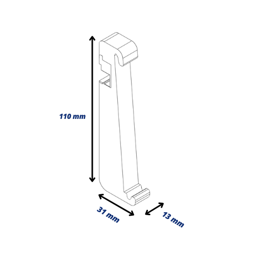 Acoustic Panel Brackets for IKEA UPPDATERA Organizer - Installation method: Wall Clip