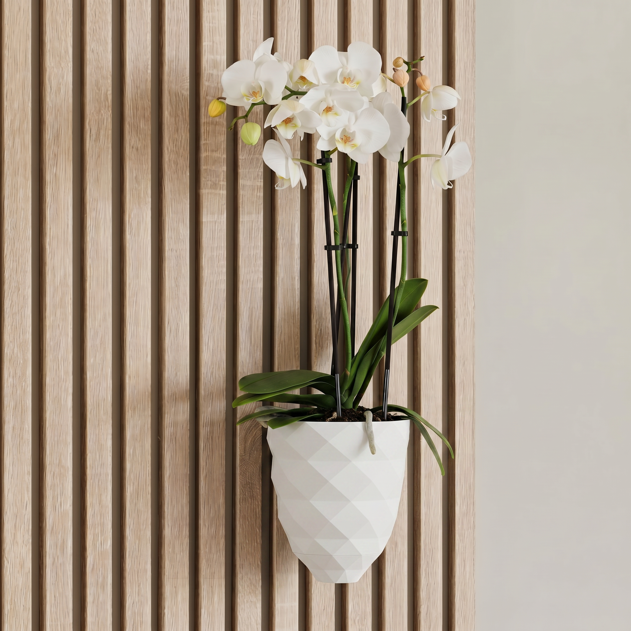 Plant vase for acoustic panels